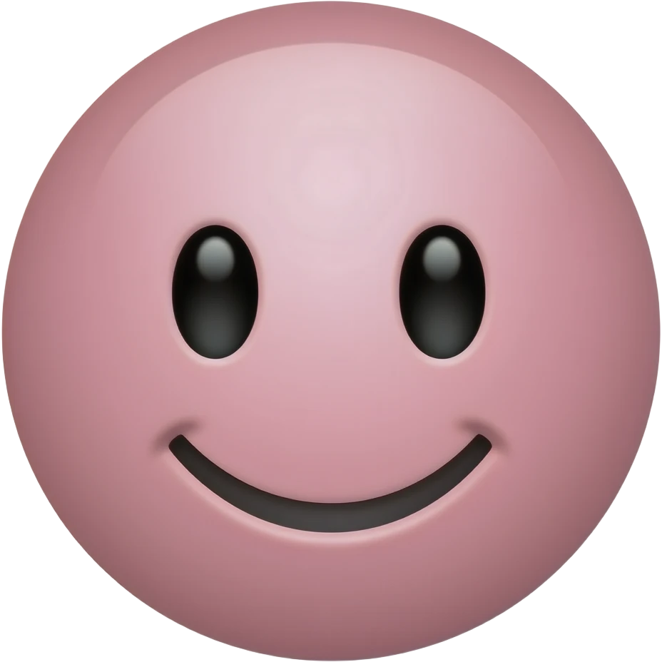 Light pink happy face emoji emoji
