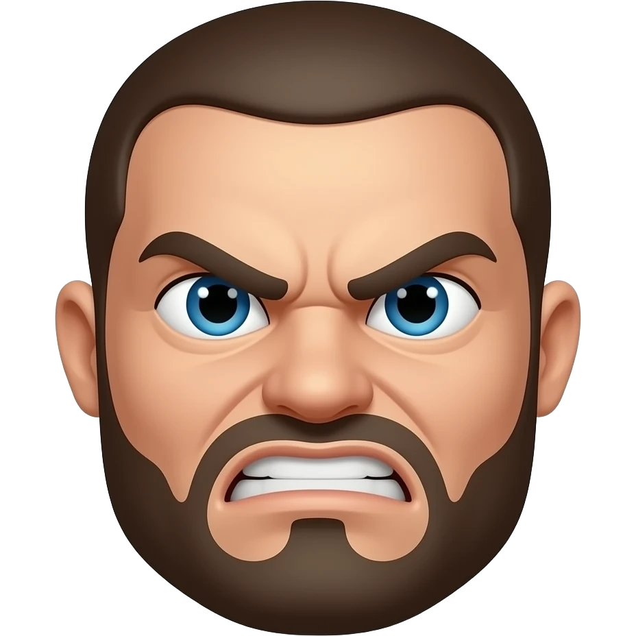 Angry face emoji