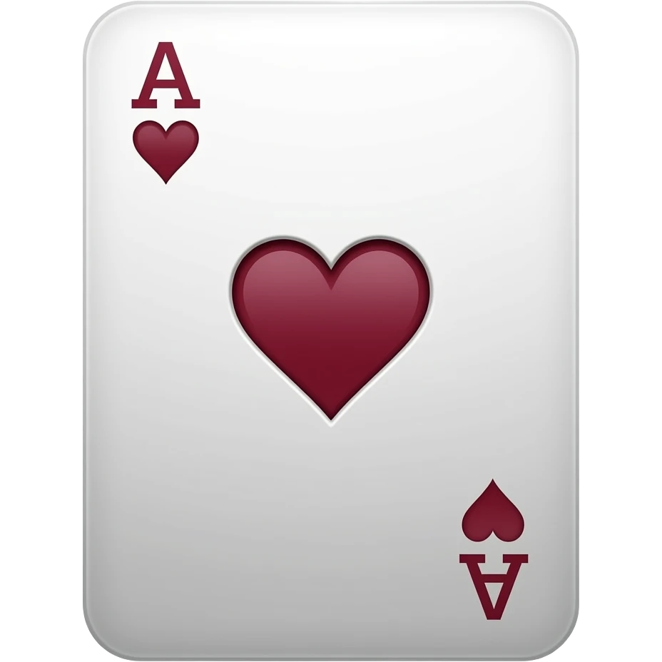 A maroon ace emoji