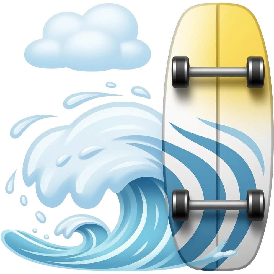 only wind board, no people, simple emoji