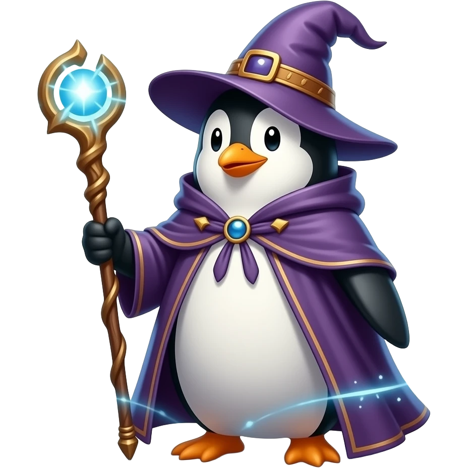 Penguin Wizard emoji