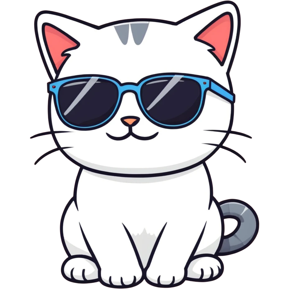 Cat with sunglasses emoji