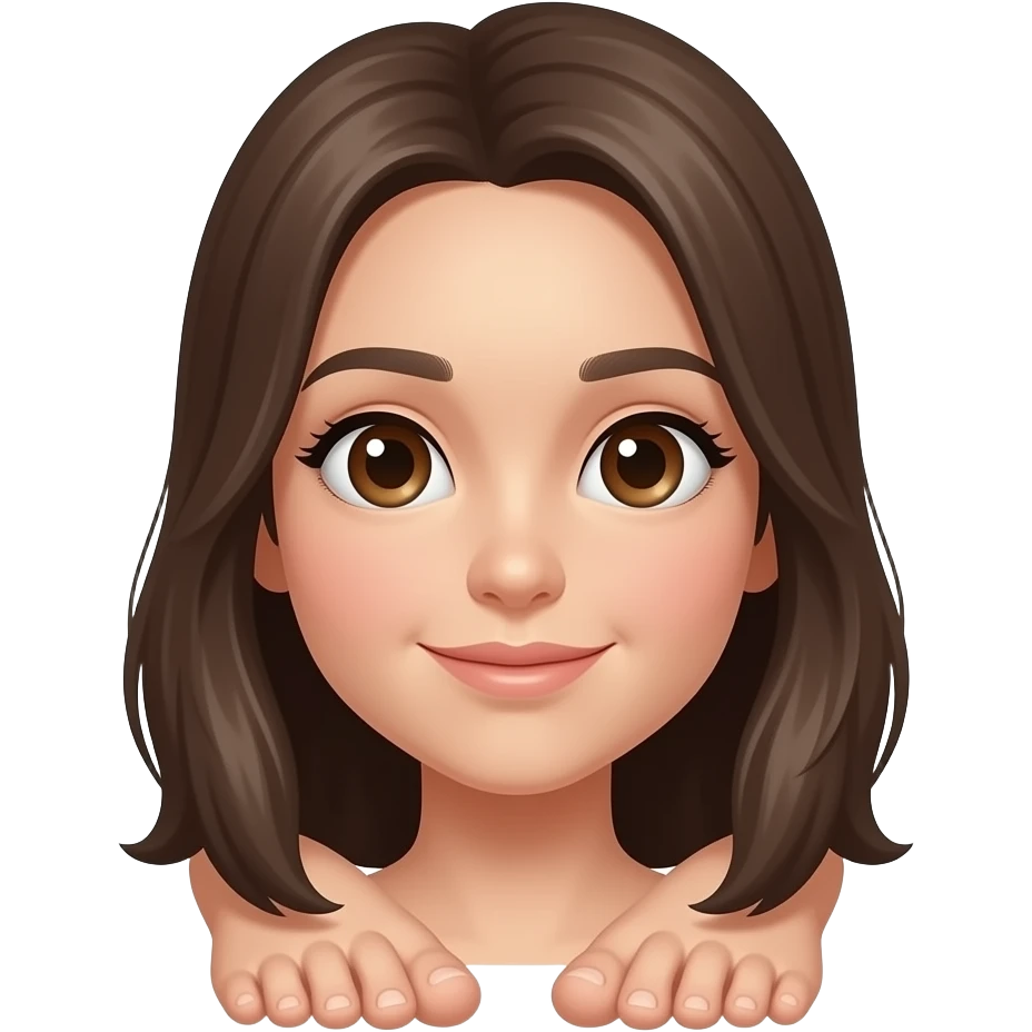 girls feet shown with a face emoji
