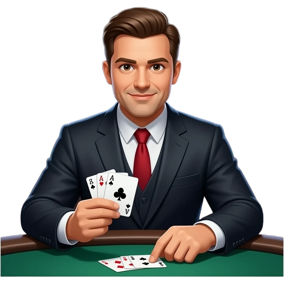 poker player holding cards emoji