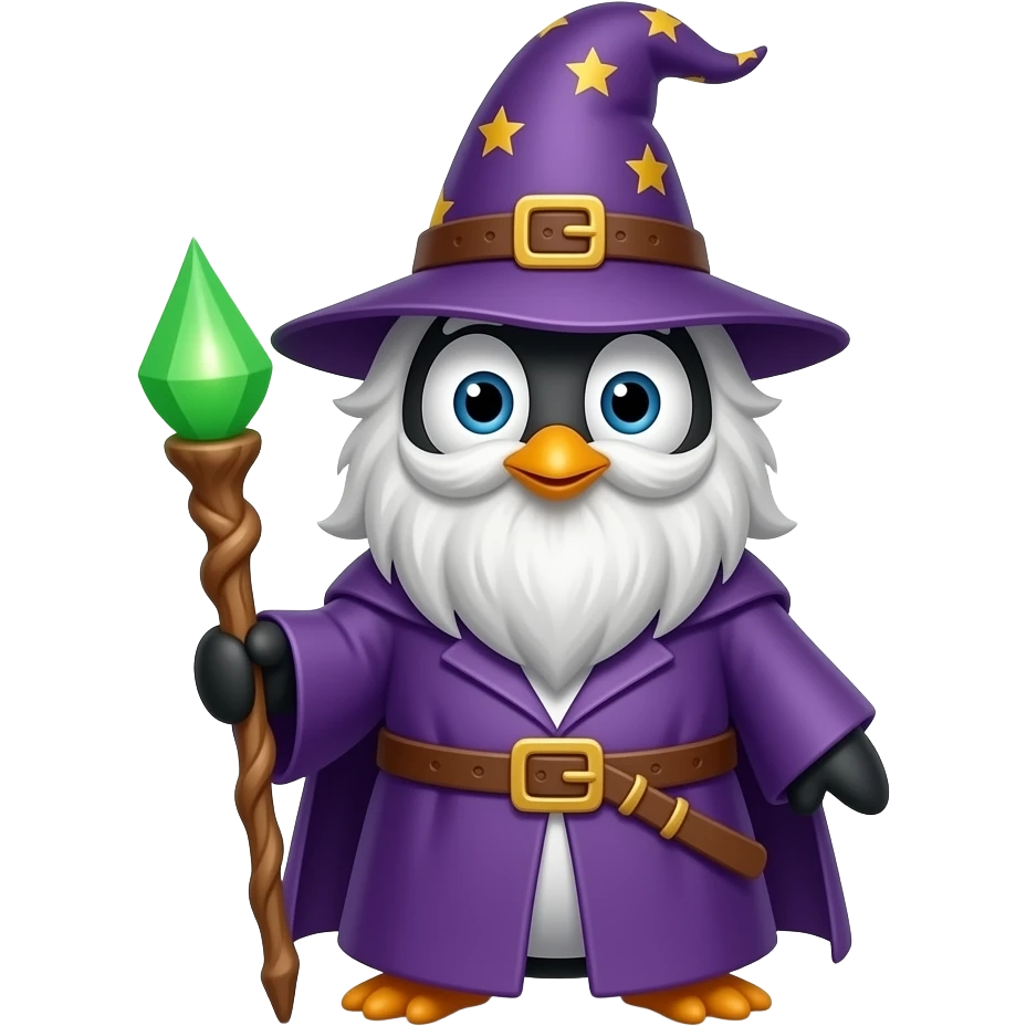 Penguin Wizard emoji