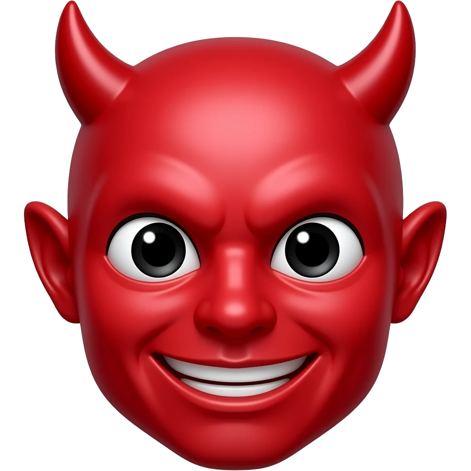 Red devil face emoji