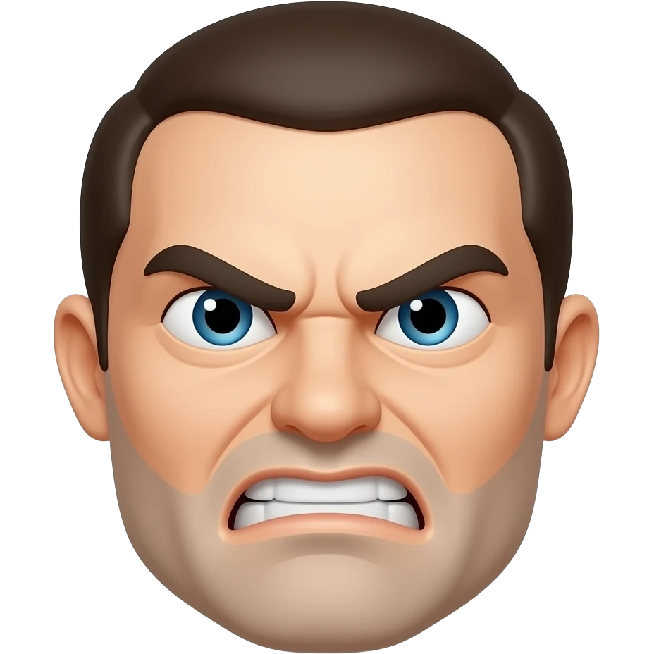Angry face bad mood emoji