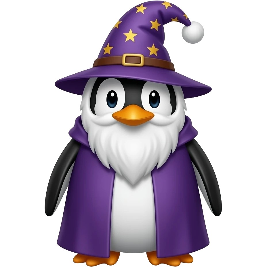 Penguin Wizard emoji