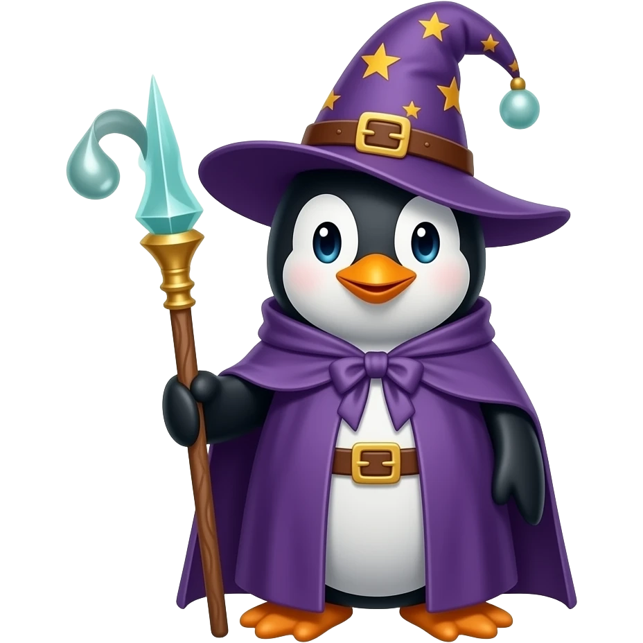 Penguin Wizard emoji