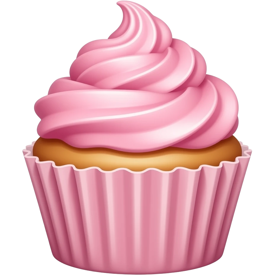 Cupcake with pink icing emoji