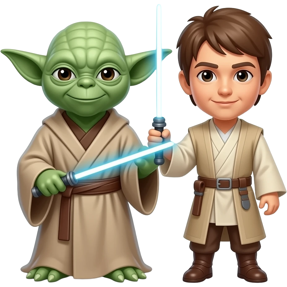 GRAND MASTER YODA TRAINING PADAWAN LEARNER anakin skywalker emoji
