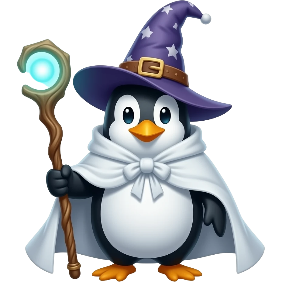 Penguin Wizard emoji
