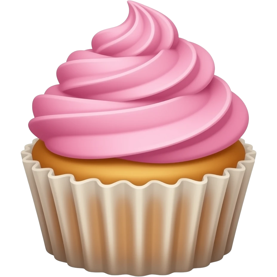 Cupcake with pink icing emoji
