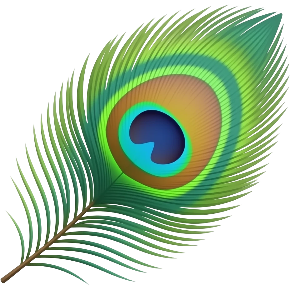 Krishna peacock  feather emoji