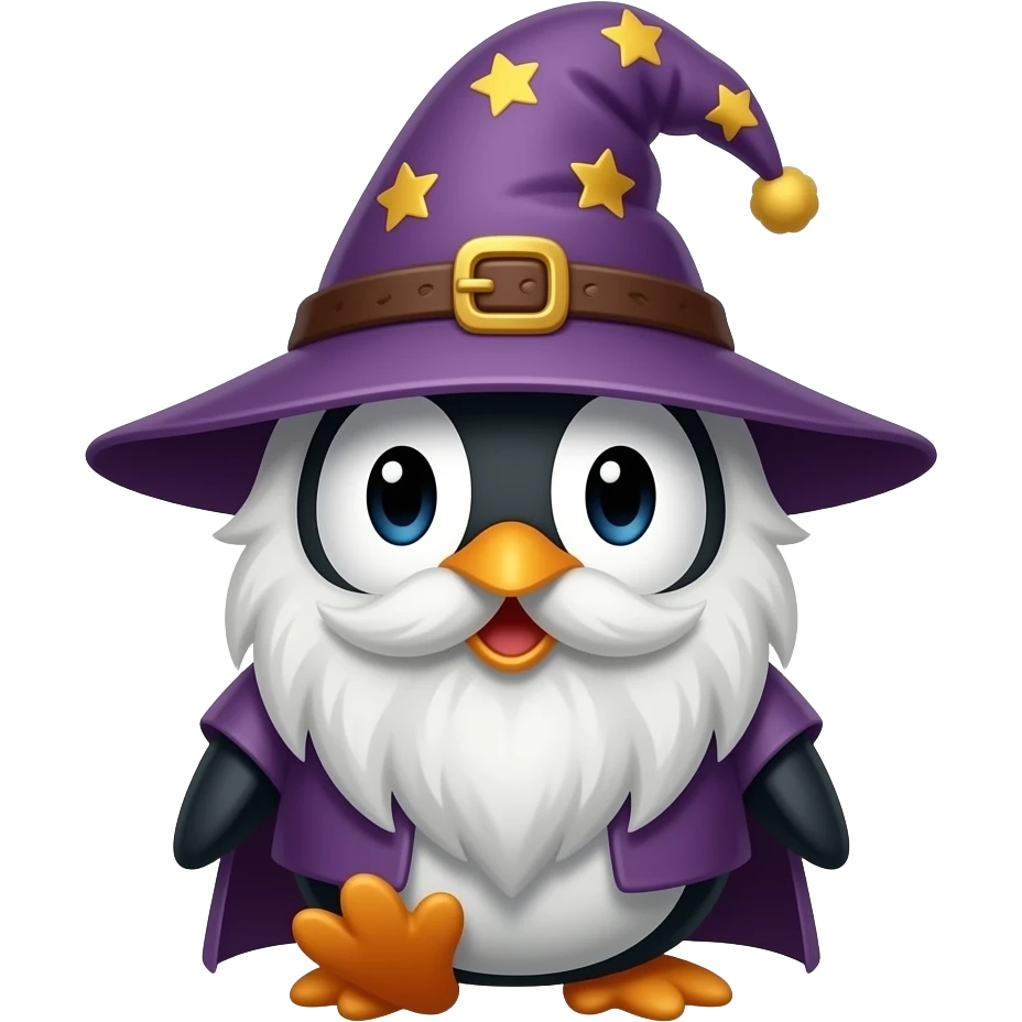 Penguin Wizard emoji