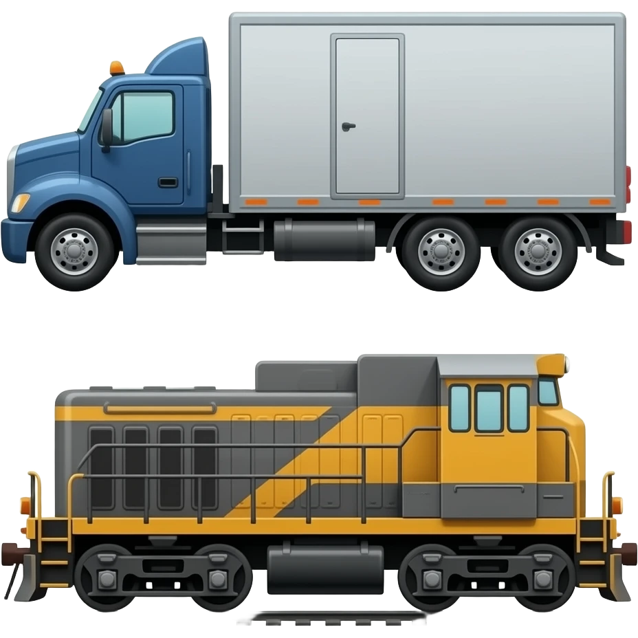 🚛🚂🚃 emoji
