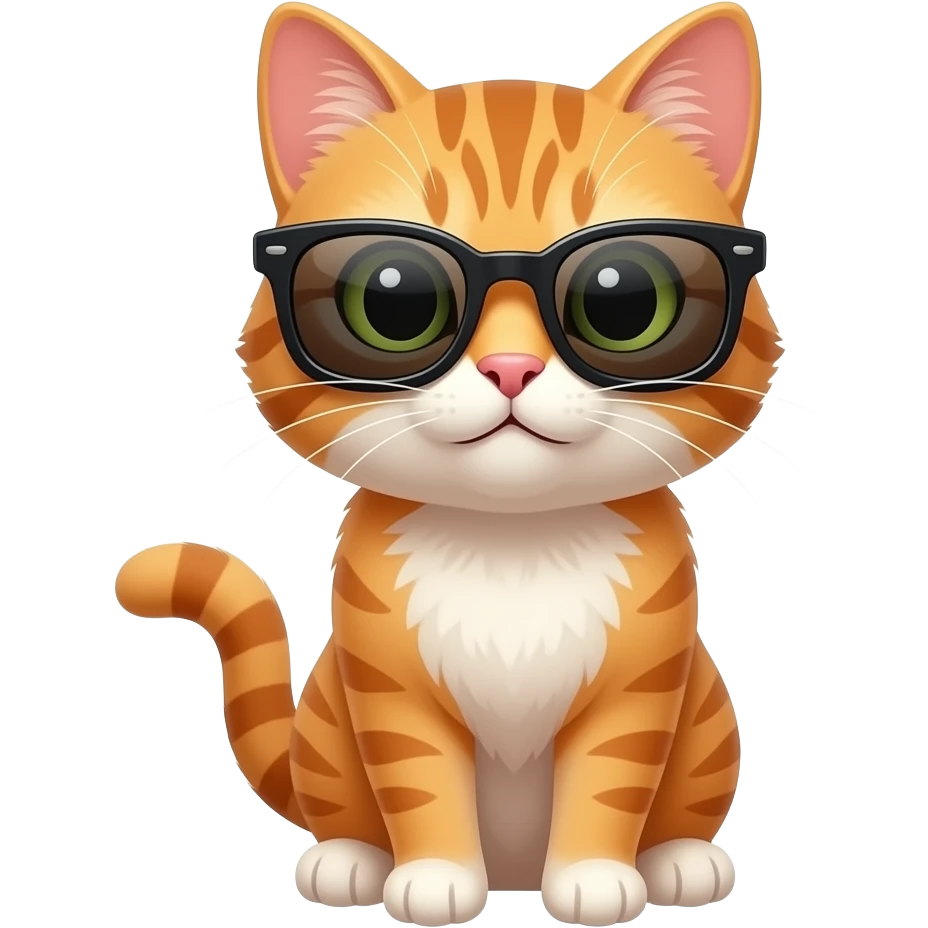 Cat wearing sunglasses emoji