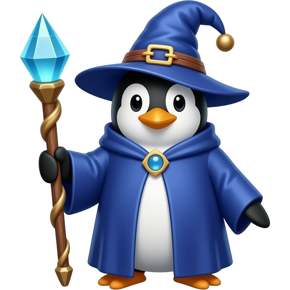 Penguin Wizard emoji