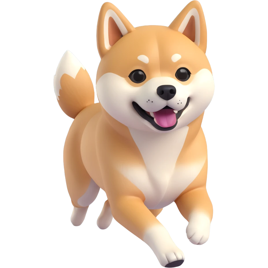 shiba inu running emoji
