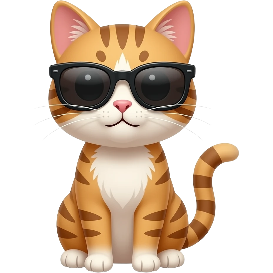 Cat wearing sunglasses emoji