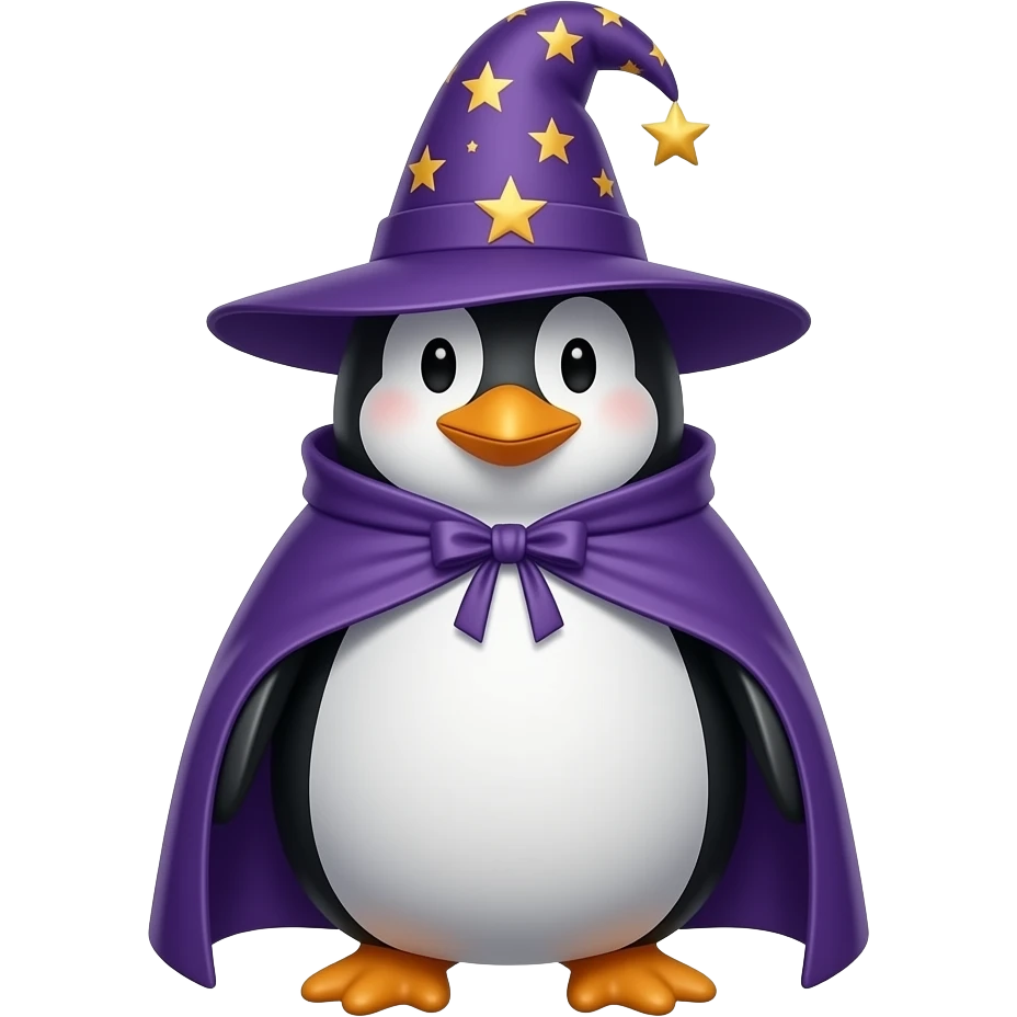 Penguin Wizard emoji