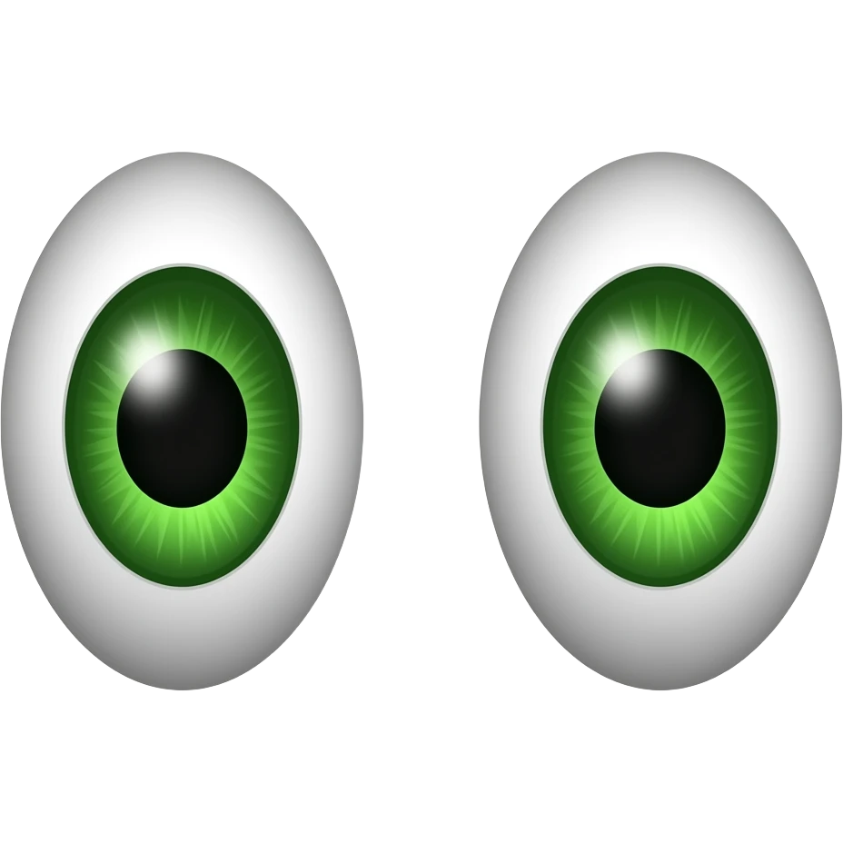 Ojos verdes dos emoji