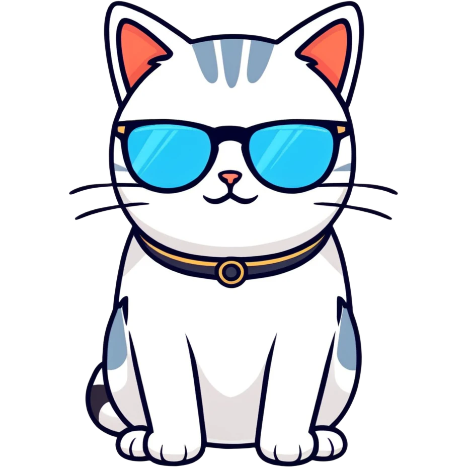 Cat with sunglasses emoji