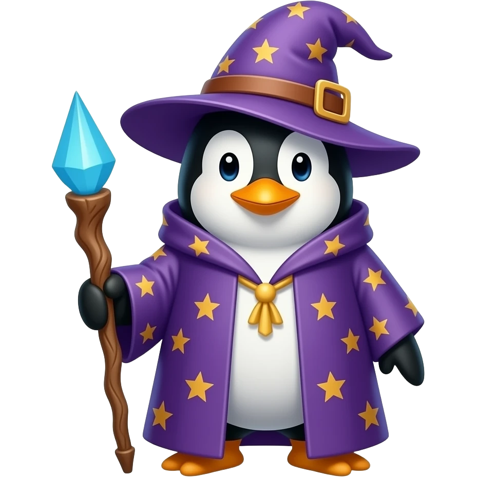 Penguin Wizard emoji