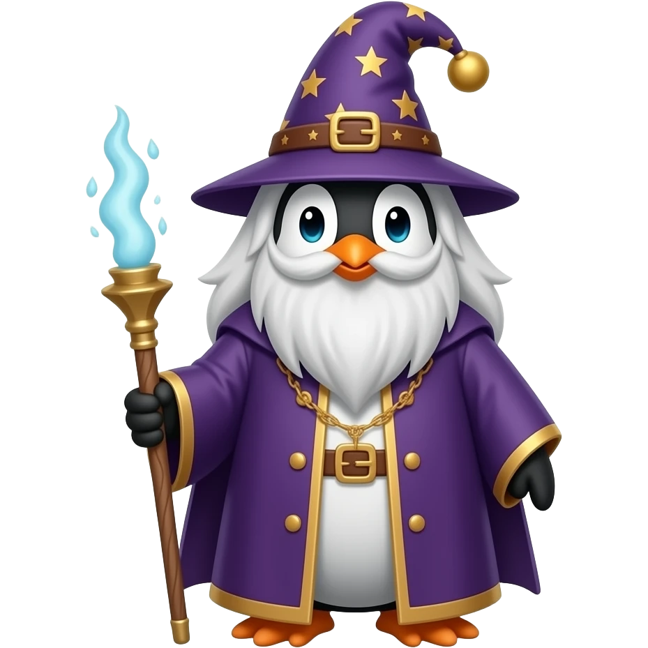Penguin Wizard emoji