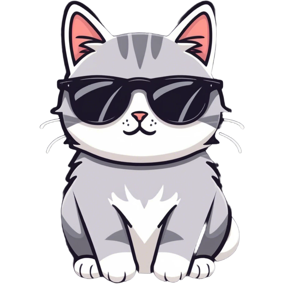 Cat with sunglasses emoji