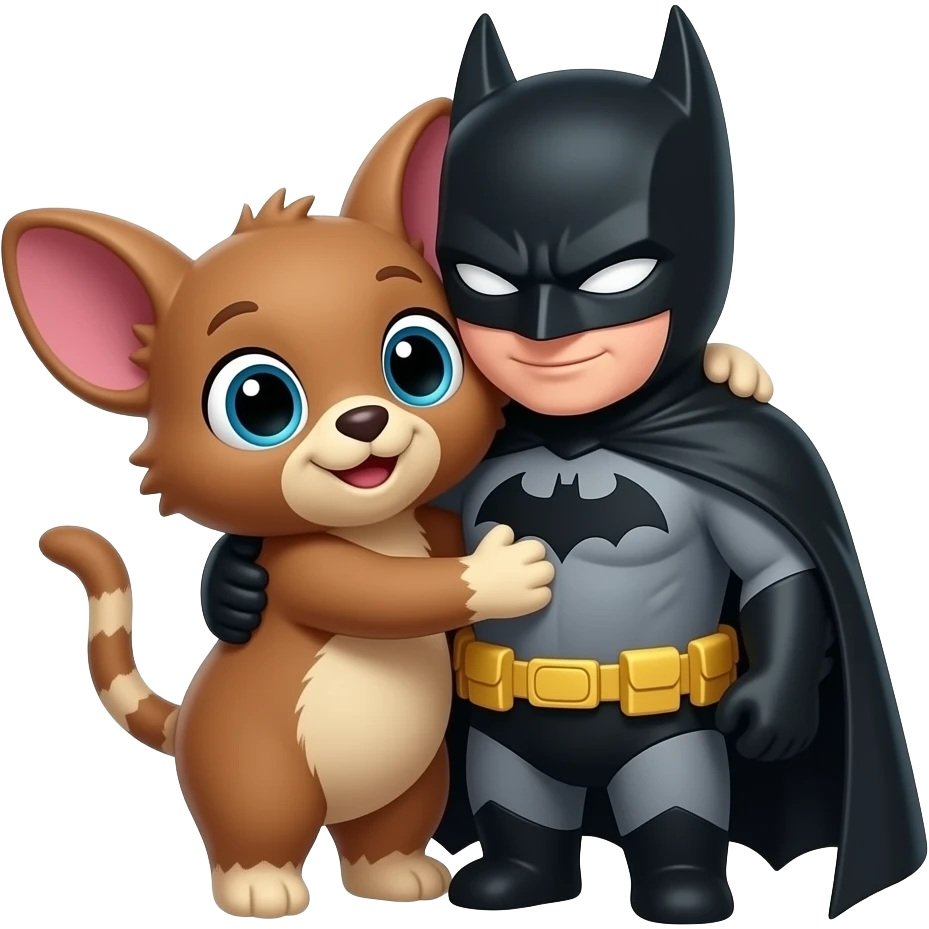 کیتی و بتمن در بغل هم emoji
