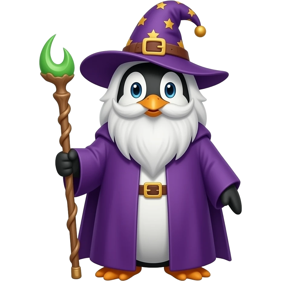 Penguin Wizard emoji