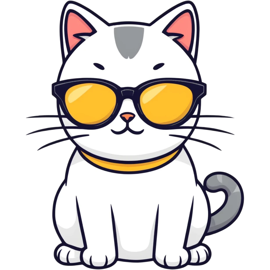 Cat with sunglasses emoji