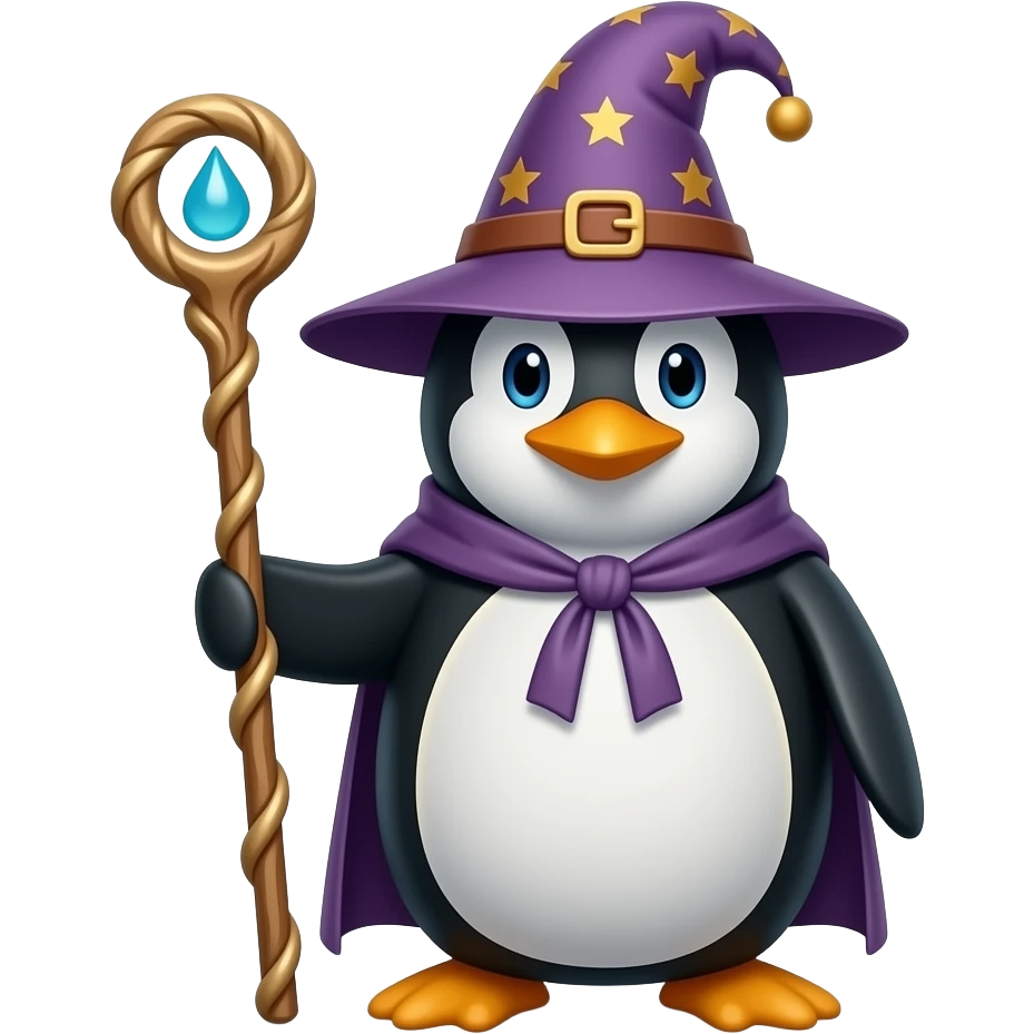 Penguin Wizard emoji