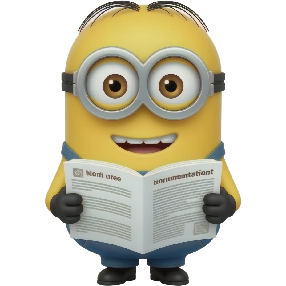minion reading documentation emoji