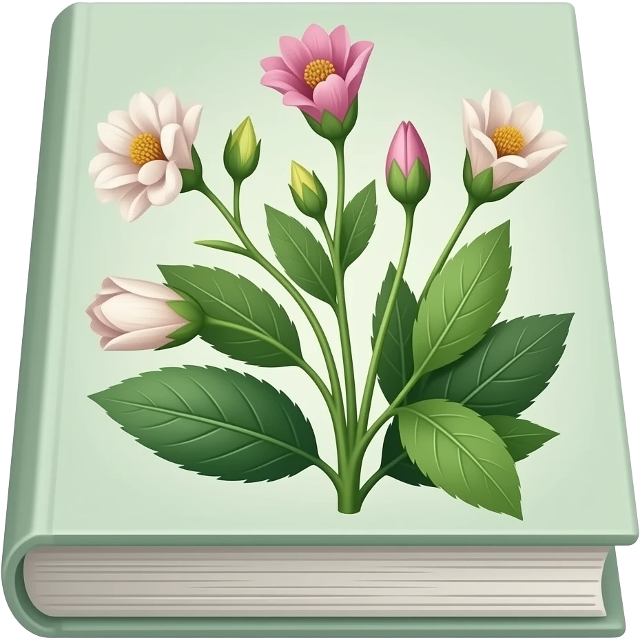 Libro de guía botánica emoji