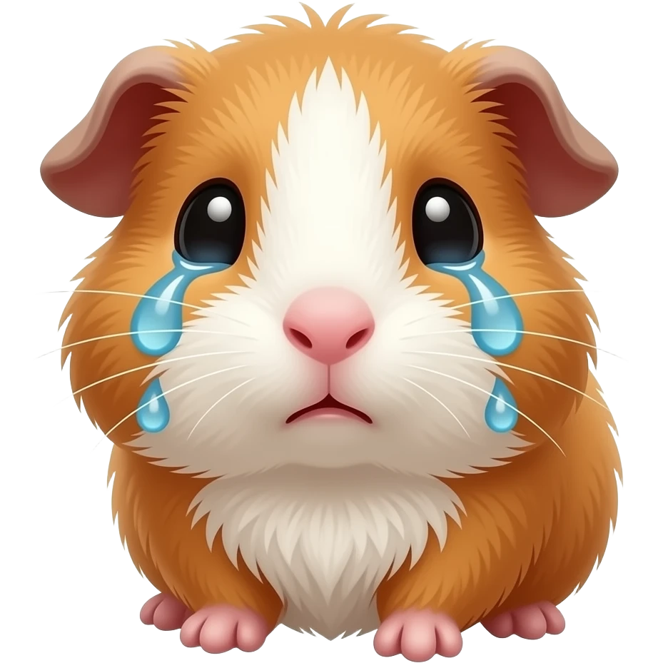 a crying guinea pig emoji