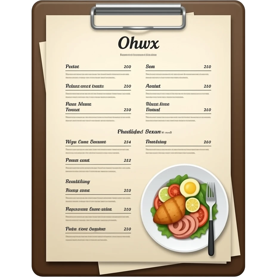 menu emoji