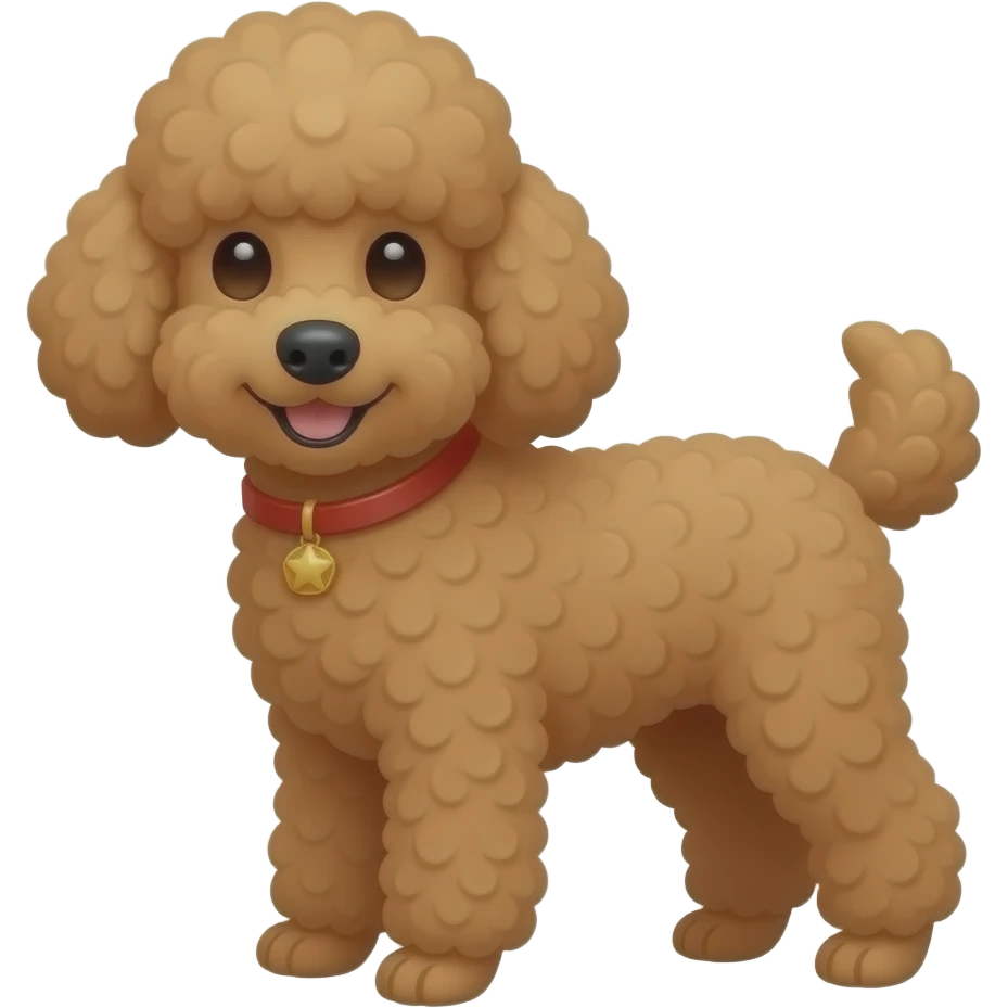 Lovely  brown poodle emoji