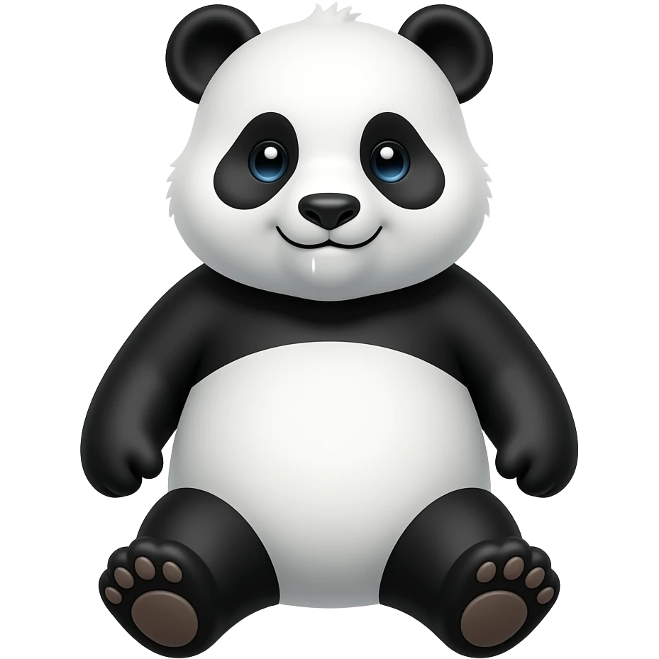Panda bear on fours emoji