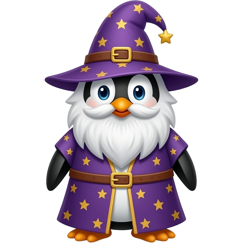 Penguin Wizard emoji