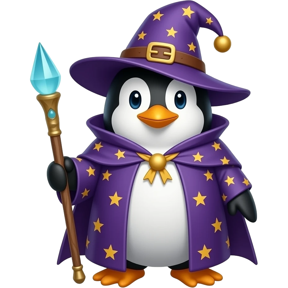Penguin Wizard emoji