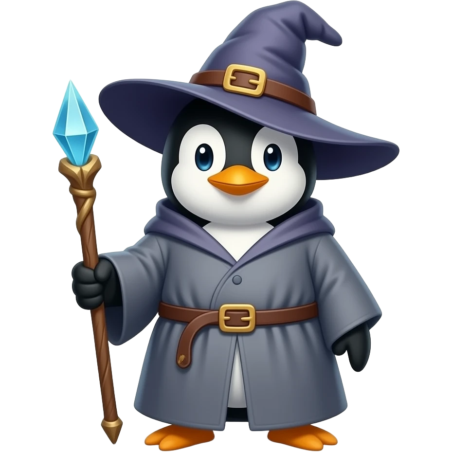 Penguin Wizard emoji