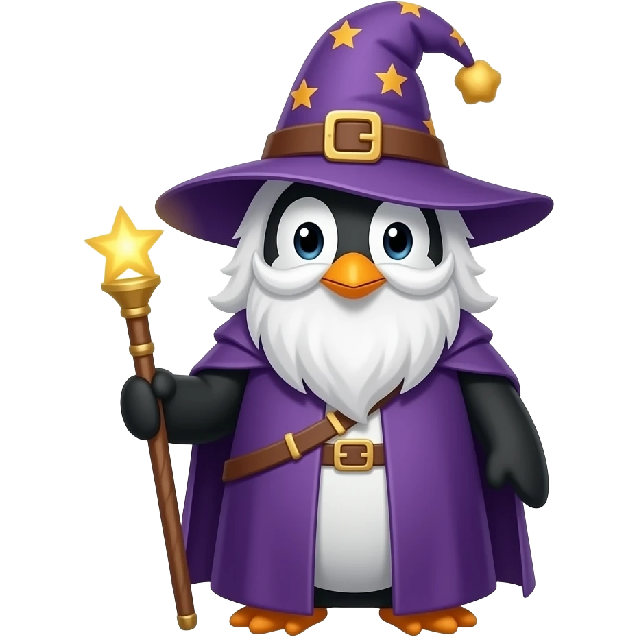 Penguin Wizard emoji