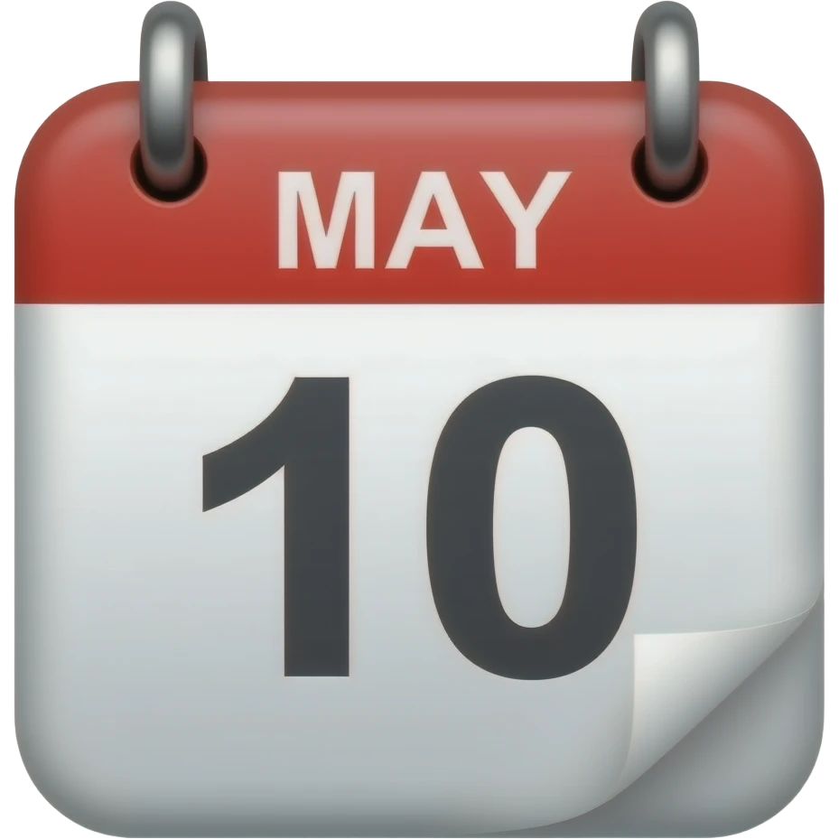 Calendar 10 MAY emoji