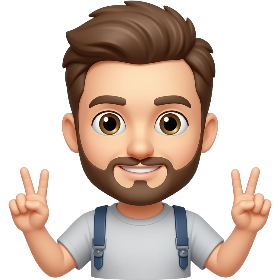 a guy doing 67 pose emoji emoji