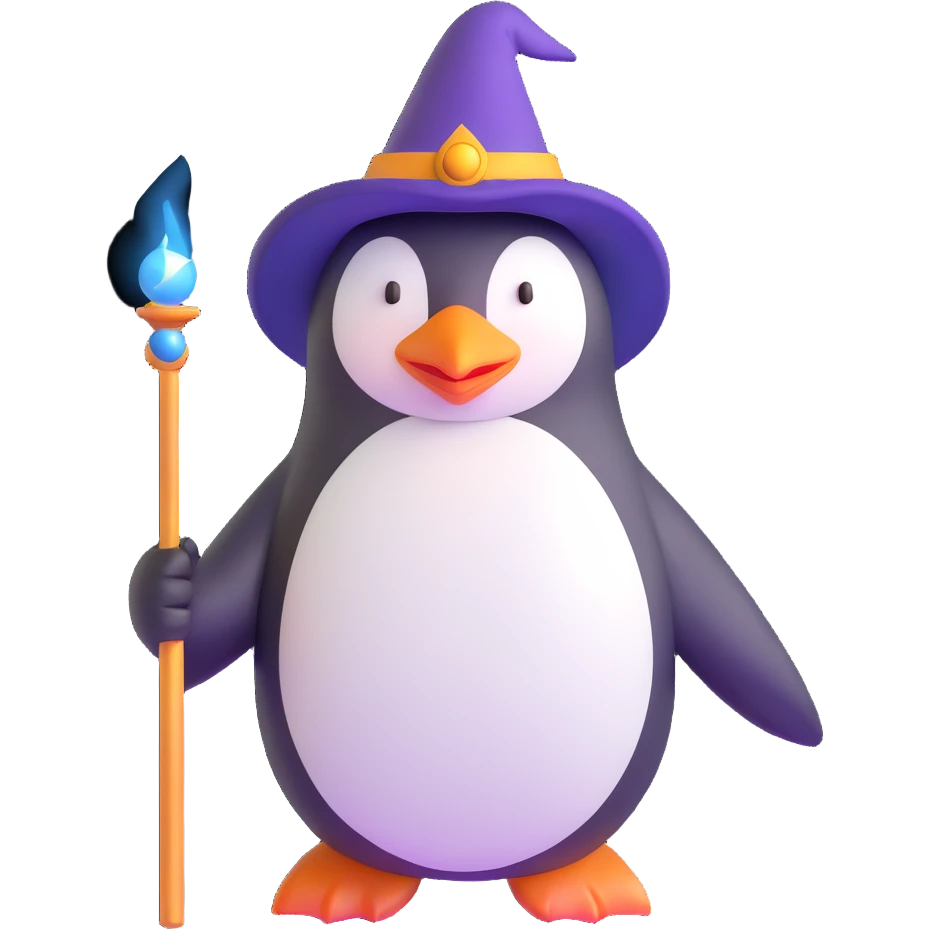 penguin wizard emoji