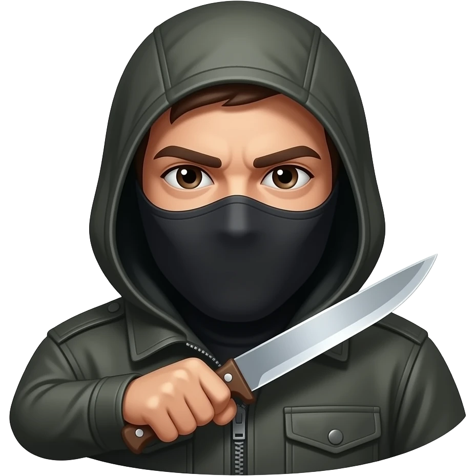 terrorist with knife emoji