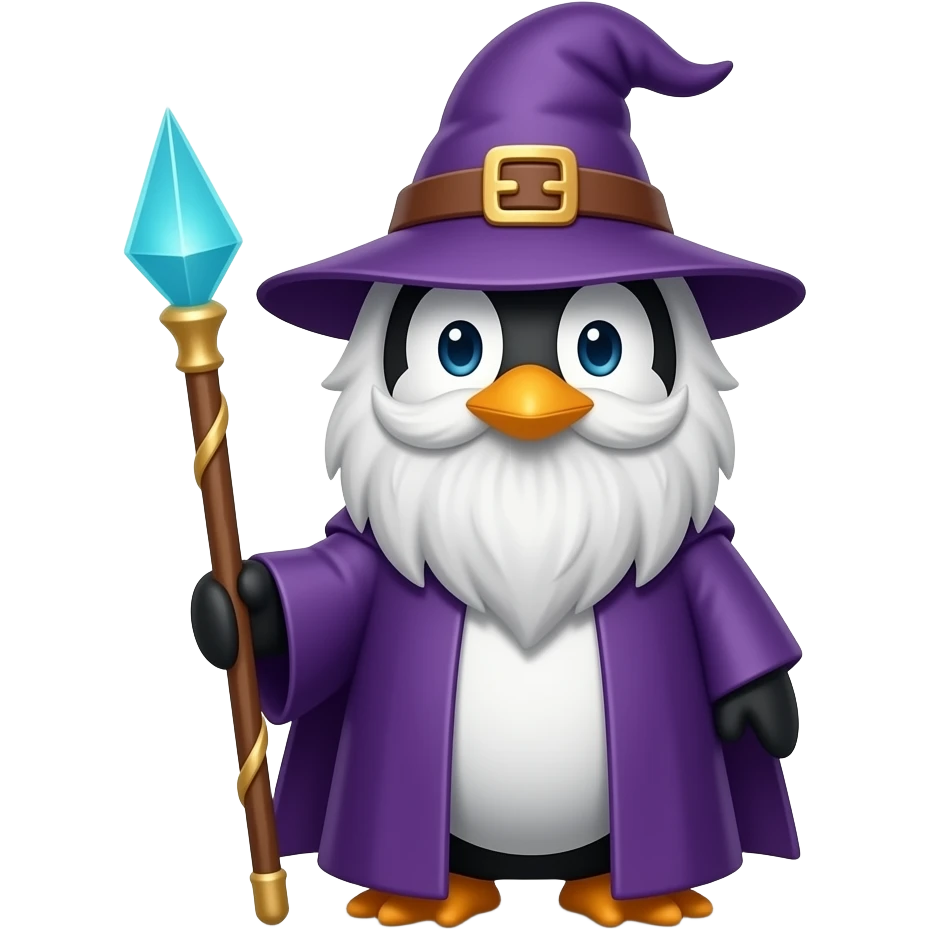 Penguin Wizard emoji