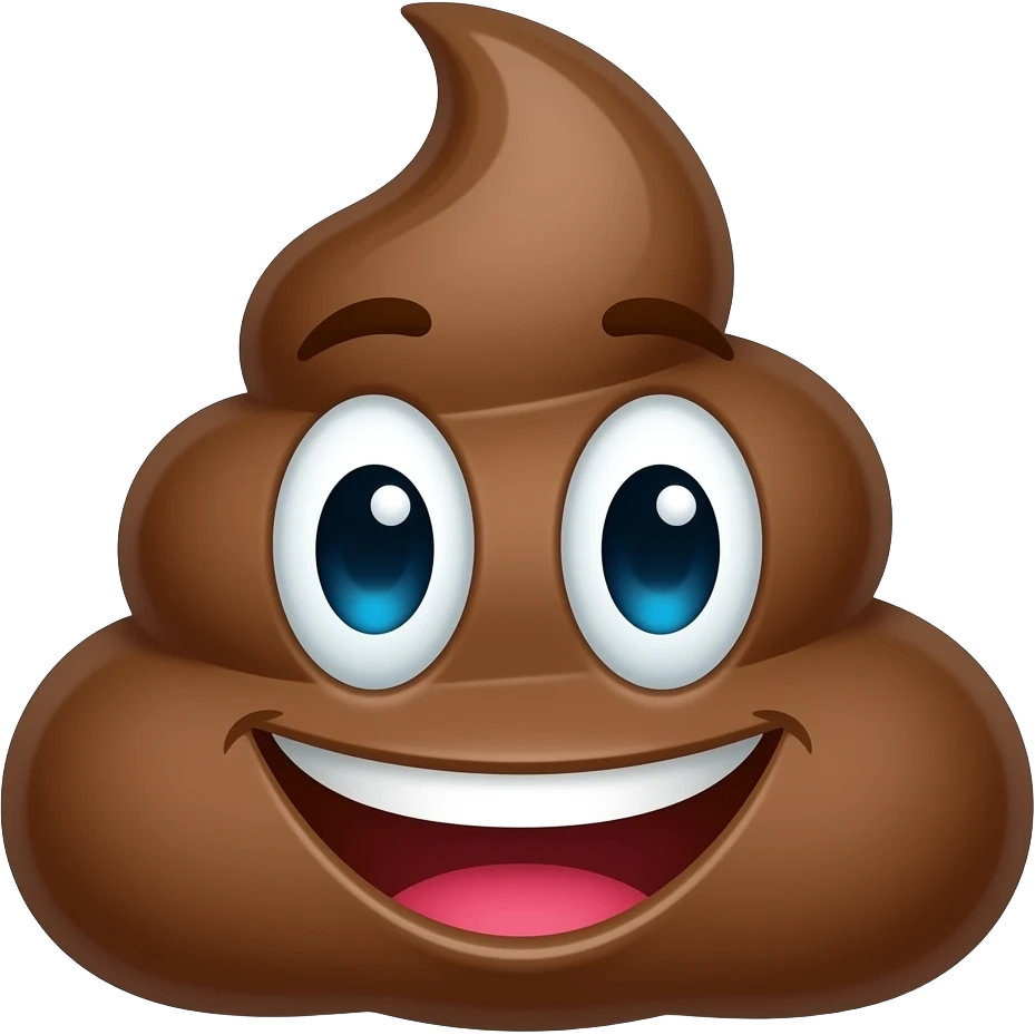 Un caca qui est content emoji
